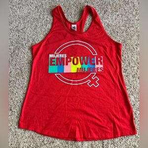Zumba Fitness Red 'Mujeres Empower' Graphic Racerback Tank Top